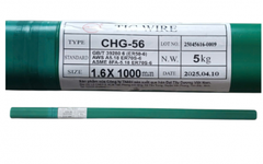 Que Hàn Tig Sắt Kiswel ER70S-6 T-50, 1.6x1000mm, 5 Kg / Hộp, 20 Kg / Thùng