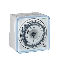 Bộ Hẹn Giờ Analog 1 Kênh 16A Pin Dự Trữ 24H Schneider CCT15101, 90x18x70mm, Trắng