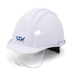 Mũ Bảo Hộ Lao Động COV VINAH-E002 Có Kính Có Xốp, Màu Trắng, Vàng, Đỏ, Xanh Dương, Cam Và Xám