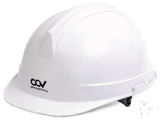 Nón Bảo Hộ Lao Động COV VINAH-E006 Có Tai 2 Bên, Màu Trắng