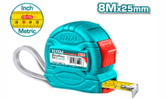 Thước Cuộn Thép Nền Vàng 8x25mm Total