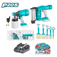 Bộ Combo 2 Máy Dùng Pin 20V Máy Bắn Đinh Và Máy Phun Sơn Total