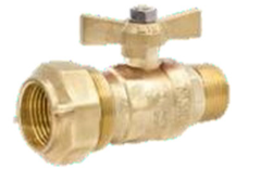 Van Bi Đồng Hồ Tay Bướm Đồng Khớp Nối Động MIHA - PN 16, DN 15