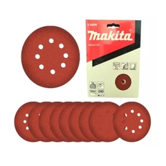 125mm Đĩa Nhám Tròn Gỗ A240 8 Lỗ Makita D-54209, 10 Cái/Hộp