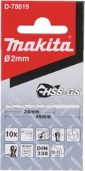 2x49mm Mũi Khoan Kim Loại HSS-GS 10 Cái Makita D-78019