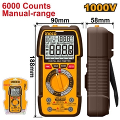 Đồng Hồ Vạn Năng Kỹ Thuật Số 1000V-6000 Số Đếm Ingco