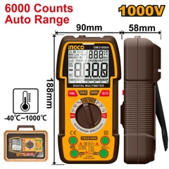 Đồng Hồ Vạn Năng Kỹ Thuật Số 1000V-6000 Số Đếm Tự Động Ingco