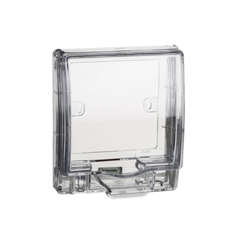 Mặt Che Phòng Thấm Nước Mặt Đơn Cho Ổ Cắm 1 Gang IP55 S-Flexi Schneider E223R_TR, 90x90x60mm, Trong Suốt, 1 Cái / Hộp, 20 Cái / Thùng