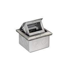 Ổ Cắm Âm Sàn Cho S-Flexi Schneider E224F_ABE, 120x120x60mm, Nhũ Bạc, 1 Cái / Hộp, 10 Cái / Thùng