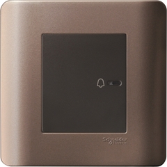 Bộ Công Tắc Chuông 10A ZENcelo Schneider E8431BP1_SZ, 86x86mm, Màu Đồng, 8 Cái / Hộp, 80 Cái / Thùng