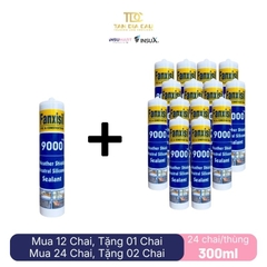 Fanxisil® 9000 Neutral Silicone Sealant - Silicone Trung Tính Không Mùi, 300ml, Đen, 24 Chai/Thùng