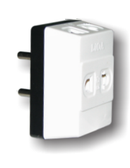 Ổ Cắm Nối Chia 3 Ngã Chân Tròn Phi 5 250VAC 10A LiOA ON3NC5, Kích Thước 5×5×4cm, 80 Cái/Thùng