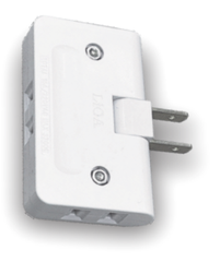 Ổ Cắm Nối Chia 3 Ngã Chân Dẹt Kiểu Gập 250VAC 10A LiOA ON3NCDG, Kích Thước 5×4×4cm, 80 Cái/Thùng