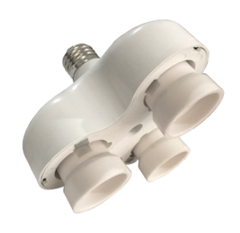 Đui Đèn Chia 3 Đầu E27 250VAC 10A LiOA DD1-3, Kích Thước 6×6×6cm, 20 Cái/Thùng