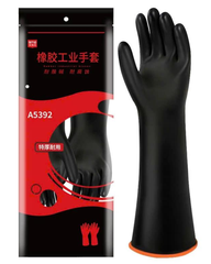 Găng Tay Cao Su Chống Axit Kiềm Đen AMS A5392, 45cm, 50 Đôi/Thùng