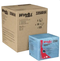 Giấy Lau Thấm Dầu Trong Công Nghiệp Kimberly Clark WYPALL OIL/GREASE QFBLUE WIPERS 33560, 26.6x30.3cm, 66 Tờ/Gói, 8 Gói/Thùng