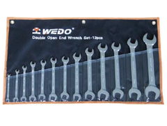 13pcs Double Open End Wrench Set, WD001B13, 6x7,8x10,10x12,11x13,12x14,14x17,16x18,17x19,19x22,21x23,22x24,24x27,30x32mm, WEDO, Steel