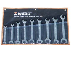 9pcs Double Open End Wrench Set, WD001B9, 6x7,8x10,10x12,12x14,14x17,16x18,17x19,19x22,21x23mm, WEDO, Steel