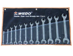 12pcs Double Open End Wrench Set, WD001B12, 6x7,8x9,10x11,12x13,14x15,16x17,18x19,20x22,21x23,24x27,25x28,30x32mm, WEDO, Steel
