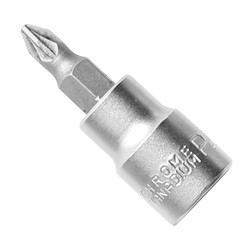 3/8"Dr.Bit Socket Pozidriv, WD135 Series, PZ1-PZ3, WEDO, Steel