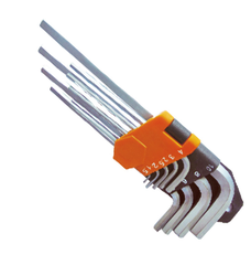 9pc Extra Long Arm Hex Key Set, WD257B, 1.5,2,2.5,3,4,5,6,8,10mm, WEDO, Steel