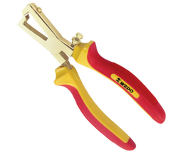 Injection Wire Stripping Pliers, INA6207-1002, Al-Br, WEDO, Insulated Non-Sparking