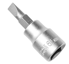 1/2"Dr.Bit Socket Slotted, WD139 Series, SL8.0-SL12, WEDO, Steel