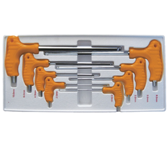 8pc T-Handle Hex Key Set, WD278A, 2，2.5，3，4，5，6，8，10mm, WEDO, Steel