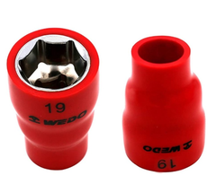 Dipped Socket C=1/2", IN536A Series, 10-32mm, WEDO, Insulated Steel