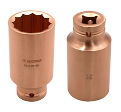 Impact Socket (1/2" Deep), WEDO, Non-Sparking, Be-Cu, Mã BE110C, 8-32mm