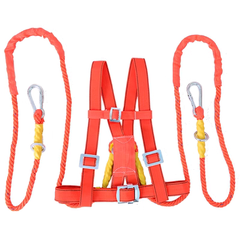 Dây Đai An Toàn Toàn Thân 2 Móc, Màu Đỏ, Làm Việc 2m, Tải Trọng 100kg, 2100g