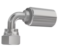 13W46-4-4, Parker, JIC Hose fitting, 46 series Parkrimp No skive 90 deg