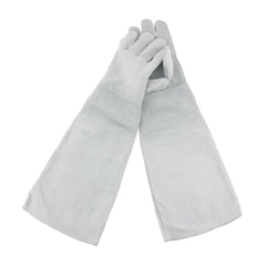 Găng Tay Da Hàn Chống Nóng Chịu Nhiệt Độ Cao, Màu Trắng, Dài 60cm