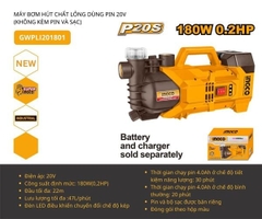 Máy Bơm Nước Dùng Pin 20V INGCO
