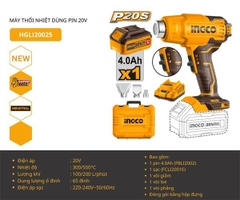 Máy Khò Hơi Nóng Dùng Pin 20V INGCO