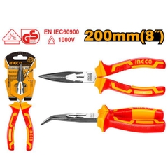Kìm Mũi Cong Cách Điện 8 Inch/200mm Ingco