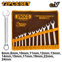 Bộ Cờ Lê Vòng Miệng 12 Chi Tiết 6-24 Ingco