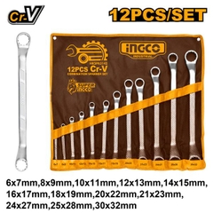 Bộ Cờ Lê 2 Đầu Vòng 12 Chi Tiết 6-32 Ingco