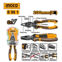 Kìm Răng Đa Năng 8 Trong 1 Cao Cấp 8 Inch/200mm Ingco
