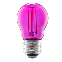 LED Bulb Filament Màu Tím 2.5W 100000K MPE FLM-3PU, 45 x 78mm, 1 Cái/Hộp, 100 Cái/Thùng
