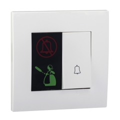 Bộ Công Tắc Chuông “Không Làm Phiền”, “Xin Dọn Phòng” Vivace Schneider KB31BD_C_AS_G19, 86x86mm, Màu Xám Bạc, 8 Cái / Hộp, 80 Cái / Thùng