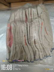 Găng Tay Ngày Phủ Hạt Nhựa Cam, Kim 7, 70g, 100 x 200mm