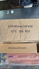 Que Hàn Thổi Than, 6x305mm, 50 Que/Hộp, 20 Hộp/Thùng,17Kg/Thùng