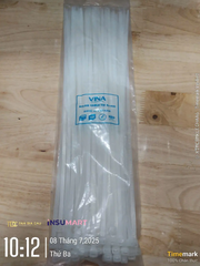 Dây Rút Nhựa Vina Plastic, 8×400mm, Trắng, 100 Cái / Bịch