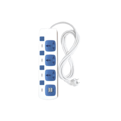 Ổ Cắm Đa Năng MPE AM3S-2USB, Chiều Dài Dây 3m, 1 Cái/Hộp, 24 Cái/Thùng