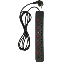 Ổ Cắm Di Động 250V MPE AM5SB (Màu Đen), Chiều Dài Dây 3m, 1 Cái/Túi, 20 Cái/Thùng