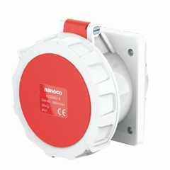 Ổ Cắm Gắn Âm Thẳng Kín Nước IP67 Nanoco NIS3232-6, Đỏ
