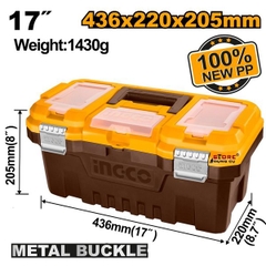 Thùng Đựng Đồ Nghề Khóa Kim Loại 20 Inch Ingco