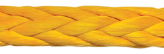 Teramax UHMWPE Rope 26mm x 220m, 12-Strand, Yellow Coated, 94kg/Roll, MBS 66T (647.5 kN), 2m Protected Eyes Both Ends