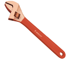 Adjustable Wrench With Plastic Handle, WEDO, Non-Sparking, Be-Cu, BE125A Series, 13x100mm-65x600mm